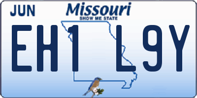 MO license plate EH1L9Y