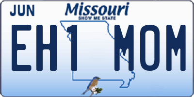 MO license plate EH1M0M