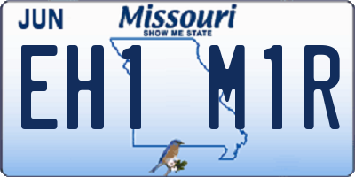 MO license plate EH1M1R