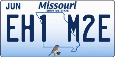 MO license plate EH1M2E