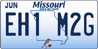 MO license plate EH1M2G
