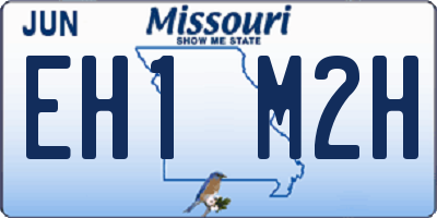 MO license plate EH1M2H