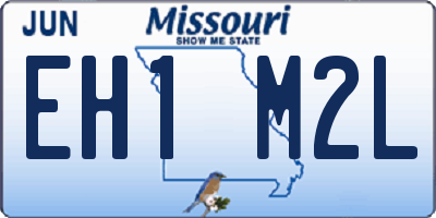 MO license plate EH1M2L