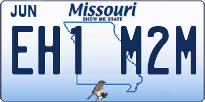MO license plate EH1M2M