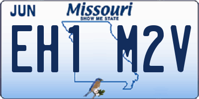 MO license plate EH1M2V