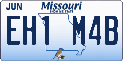 MO license plate EH1M4B