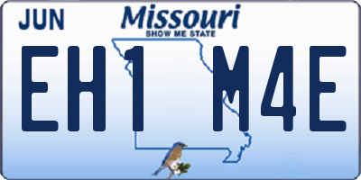 MO license plate EH1M4E