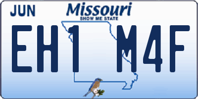 MO license plate EH1M4F