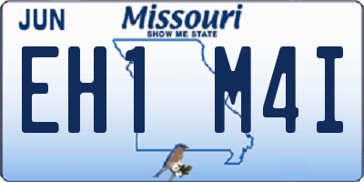 MO license plate EH1M4I