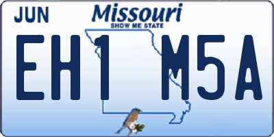 MO license plate EH1M5A