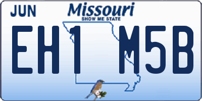 MO license plate EH1M5B