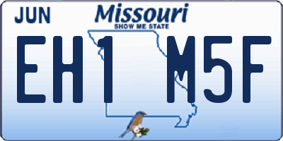 MO license plate EH1M5F