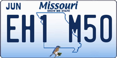 MO license plate EH1M5O