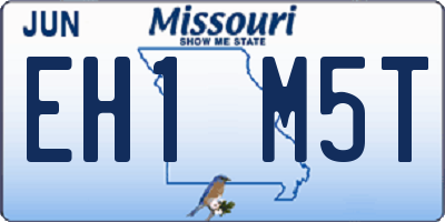 MO license plate EH1M5T