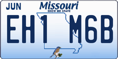 MO license plate EH1M6B