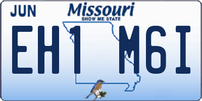MO license plate EH1M6I