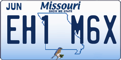 MO license plate EH1M6X