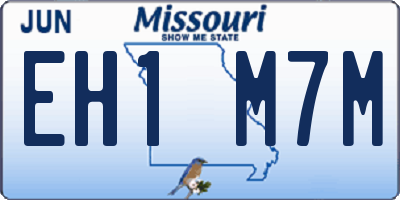 MO license plate EH1M7M