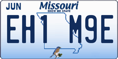 MO license plate EH1M9E
