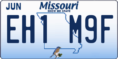 MO license plate EH1M9F