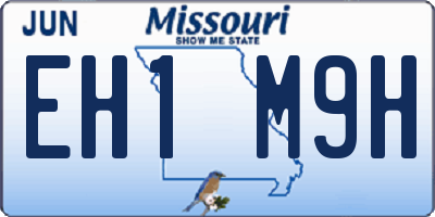 MO license plate EH1M9H