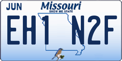 MO license plate EH1N2F
