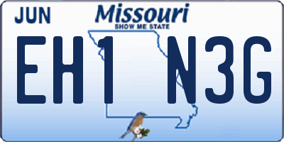 MO license plate EH1N3G