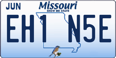 MO license plate EH1N5E