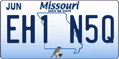 MO license plate EH1N5Q