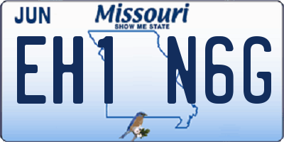 MO license plate EH1N6G