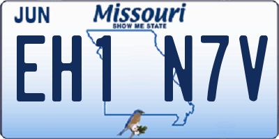 MO license plate EH1N7V