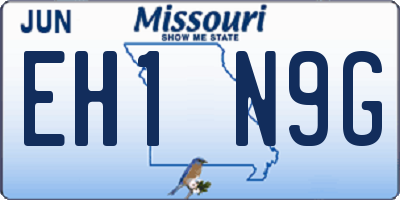 MO license plate EH1N9G
