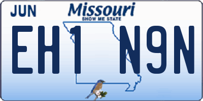 MO license plate EH1N9N