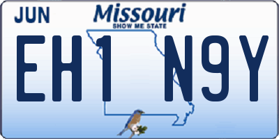 MO license plate EH1N9Y