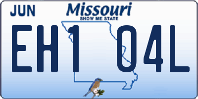 MO license plate EH1O4L
