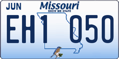 MO license plate EH1O5O