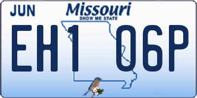 MO license plate EH1O6P