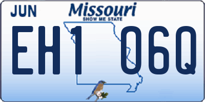 MO license plate EH1O6Q