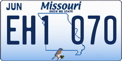 MO license plate EH1O7O