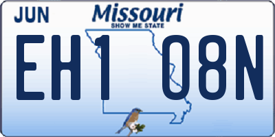 MO license plate EH1O8N