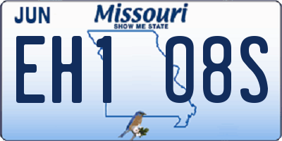 MO license plate EH1O8S