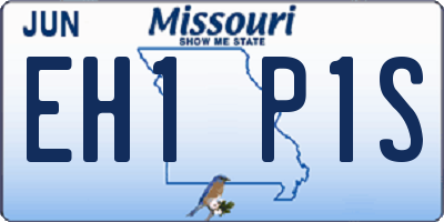 MO license plate EH1P1S