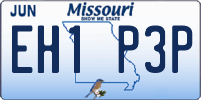 MO license plate EH1P3P