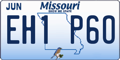 MO license plate EH1P6O