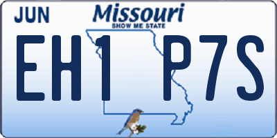 MO license plate EH1P7S