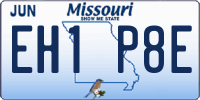 MO license plate EH1P8E