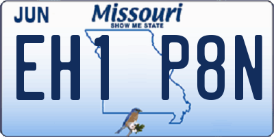 MO license plate EH1P8N