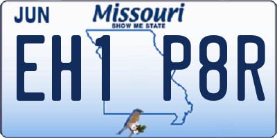 MO license plate EH1P8R