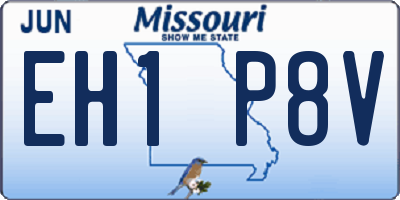 MO license plate EH1P8V