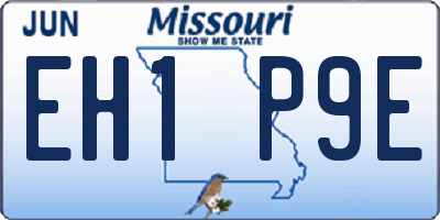 MO license plate EH1P9E